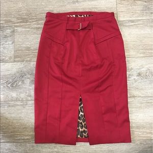 Red Midi Skirt